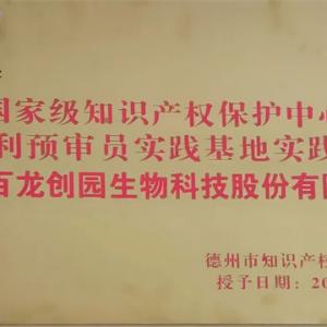 百龍創(chuàng)園被確定為德州市知識產(chǎn)權(quán)保護中心專利預(yù)審員實踐基地